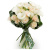 Букет из кремовых роз и калл
