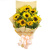 Букет из 9 подсолнухов с зеленью Букет из 9 подсолнухов с зеленью